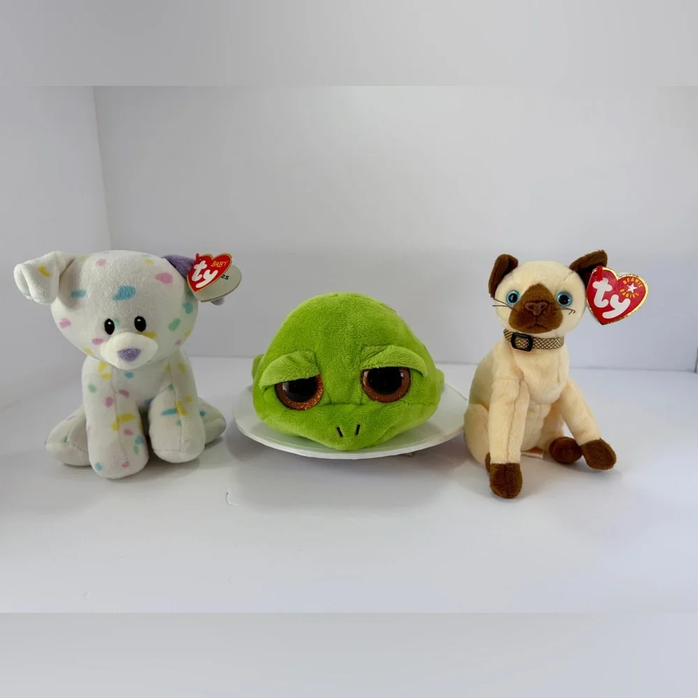 TY BEANIE Bundle of 3 Plush Stuffed Animals (including 